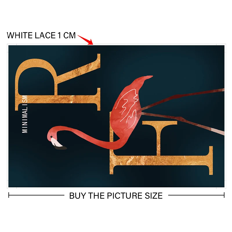 

Flamingo Animal Letter Canvas Posters and Prints Minimalist Wall Art Painting Nordic Decoration Pictures Home Decor