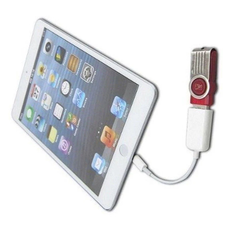 8-контактный переходник OTG на гнездо USB 2 0 CableAdapter Reader для iPad 4/iPad Air/iPad5/iPad Mini Camera