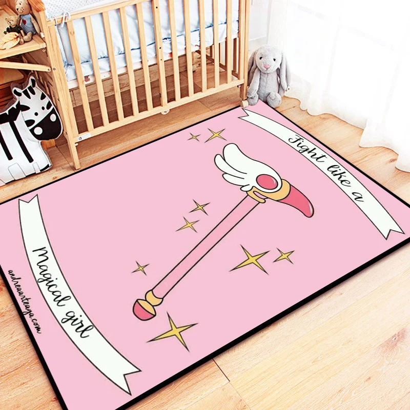 Аниме кард-каптор Sakura Star розовый коврик для дверей ковер напольный спальни