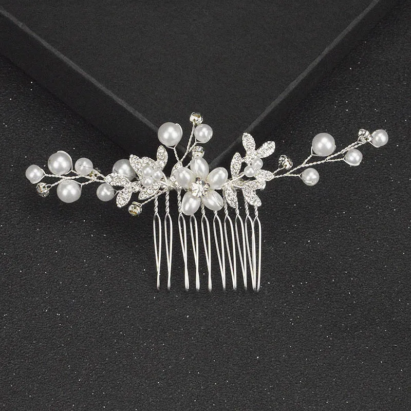 Женская заколка для волос стразы расческа свадебный аксессуар ручной