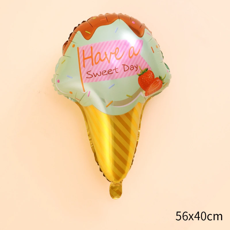 Green Ice Cream 1 шт конфетный пончик мороженое тема гелиевые фольгированные шары звезда круглые шары Детские принадлежности для украшения свадебной вечеринки детские игрушки - Цвет: Green Ice Cream