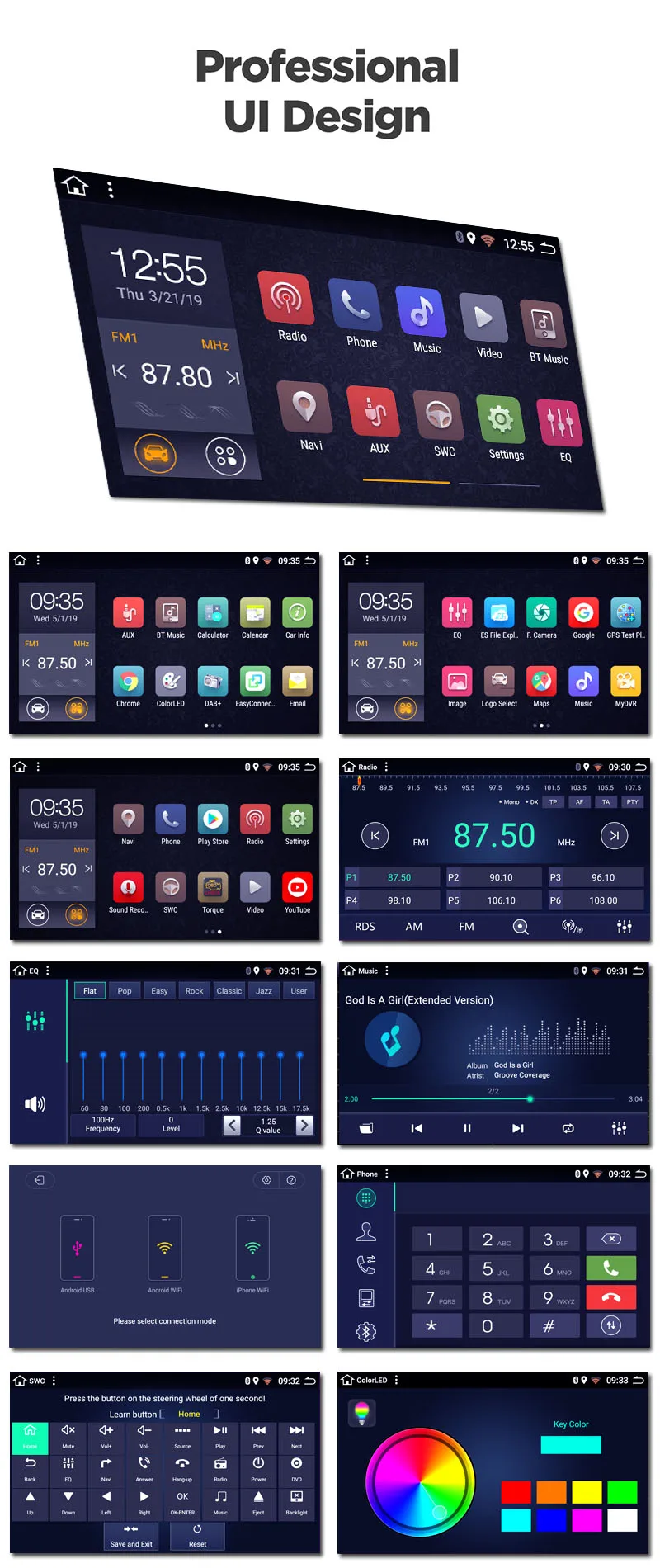 Octa 8 core 10,1 дюймов Android 8,1 2+ 32G Мобильный DVR gps мультимедиа для peugeot 2008 208 серии автомобильный навигатор