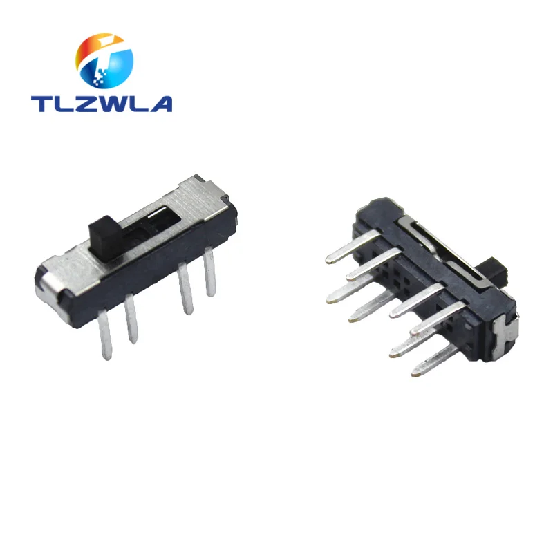 

20PCS MSS23D18 MSS-23D18 8PIN 2P3T DPTT toggle switch side slide switches handle 4mm ROHS