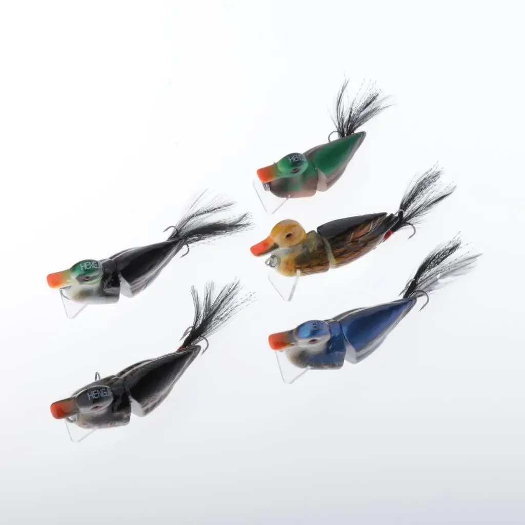 Topwater искусственная рыболовная приманка утка тройной крючок сегмент соединенная