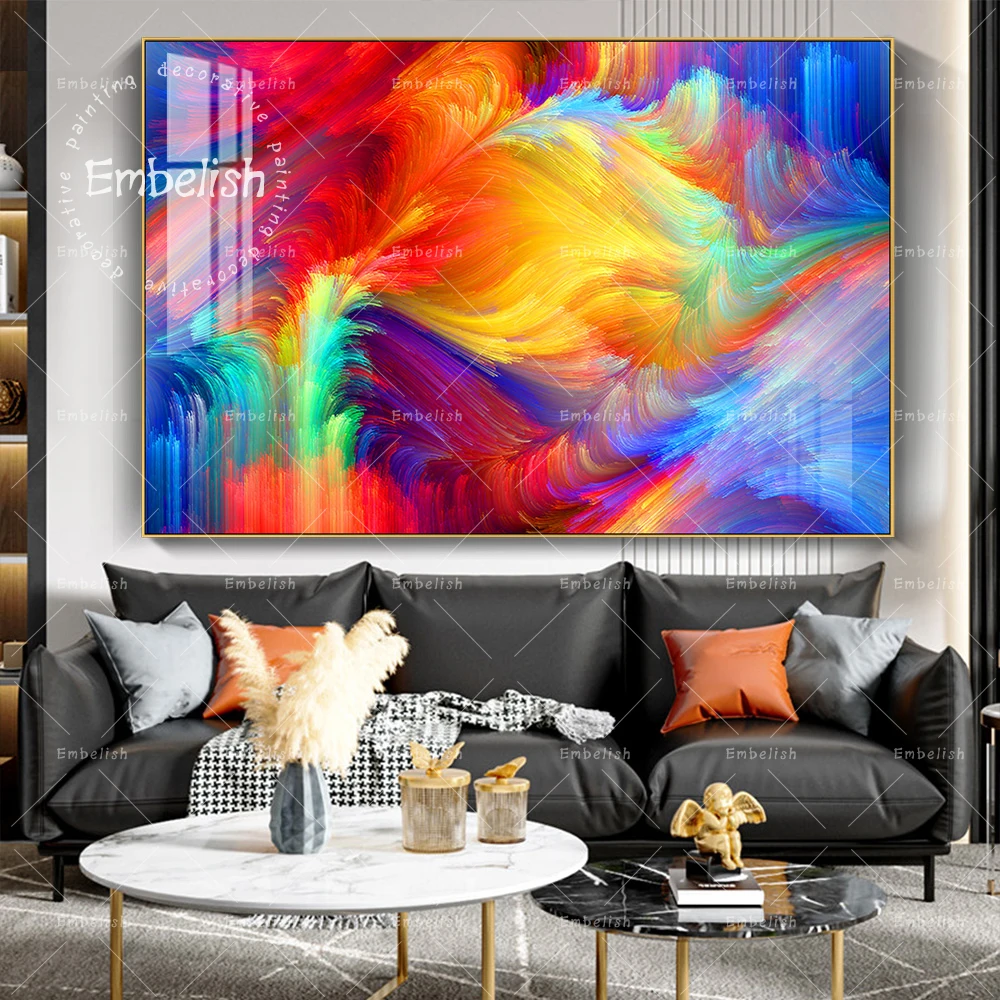 

Embelish 1 Piece Abstract Cloud Lines HD Wall Art Posters For Living Room Modern Home Decor Pictures Quality Canvas Paintings