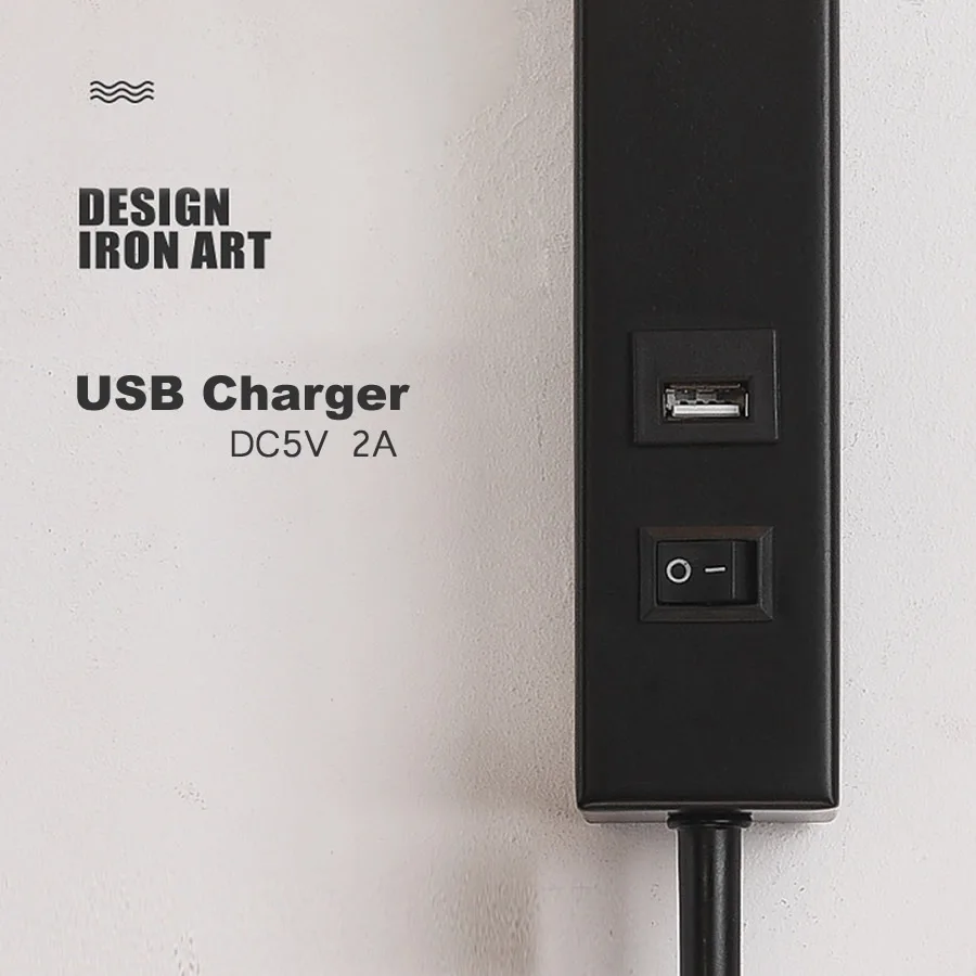 Apextech прикроватная настенная лампа USB зарядное устройство Вращающийся 3 вида