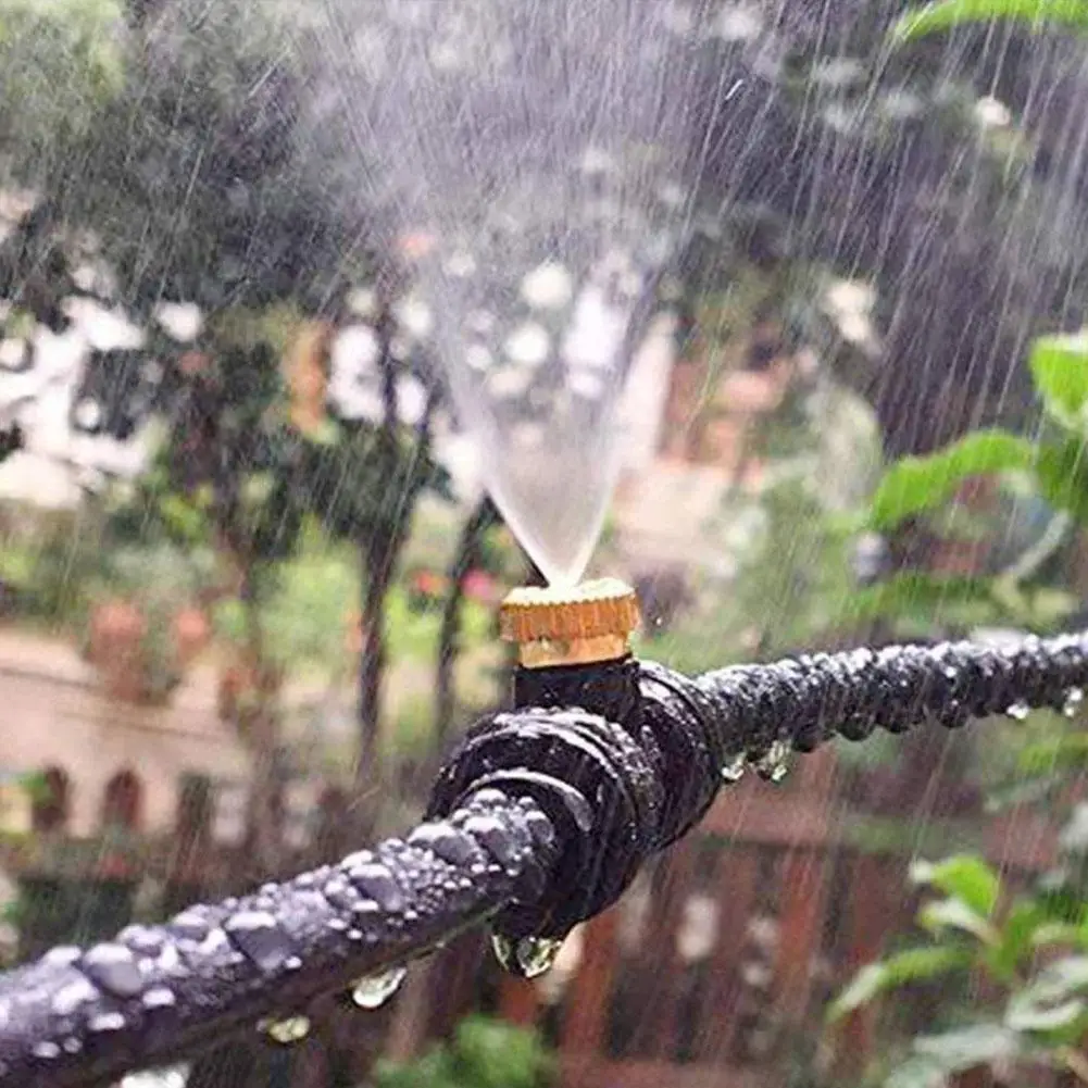 

10pcs Atomizing Nozzle Cooling Humidifying Dust-removing Deodorizing Low-pressure Brass Water Spray Sprinkler Outdoor Garden