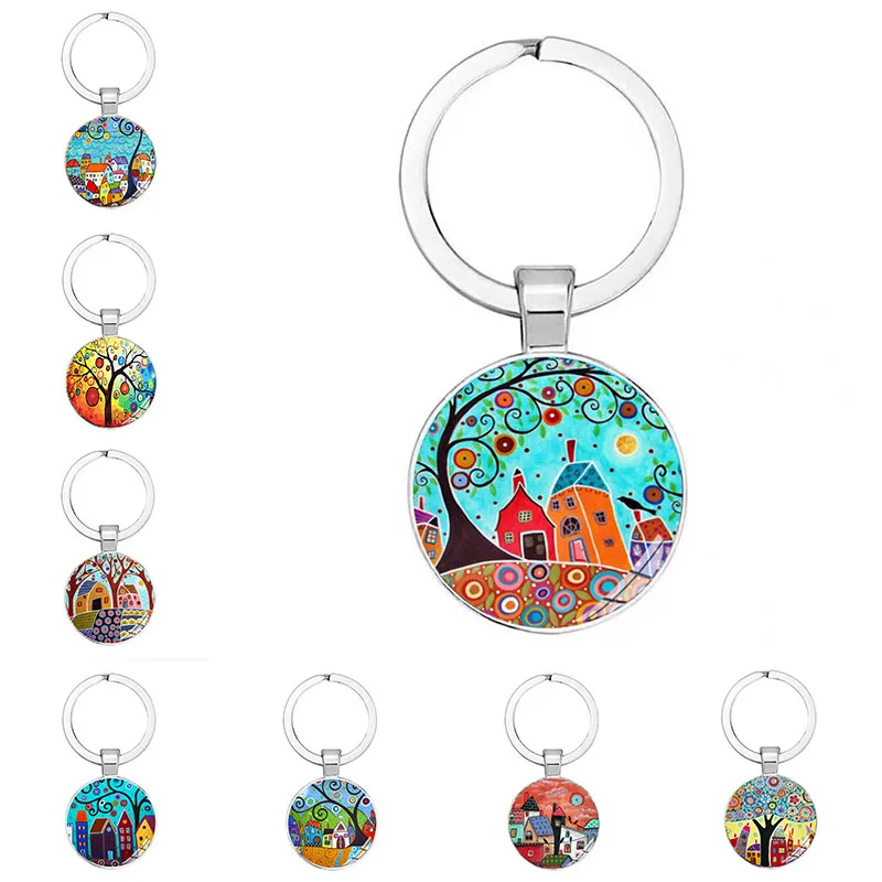 

2021 New House Key Chain, Beautiful House Key Ring Under The Stars, Personalized Jewelry Gift