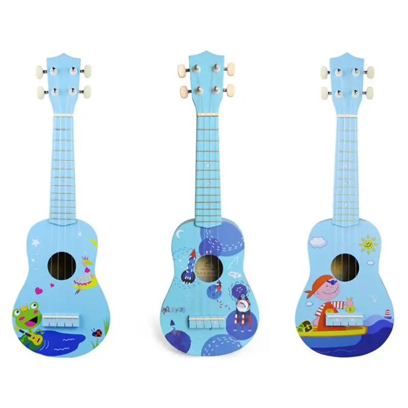

Cartoon Colorful Acoustic Ukulele 4 Strings Small Guitar Children Beginner Practice Musical Instrument Kids Gift
