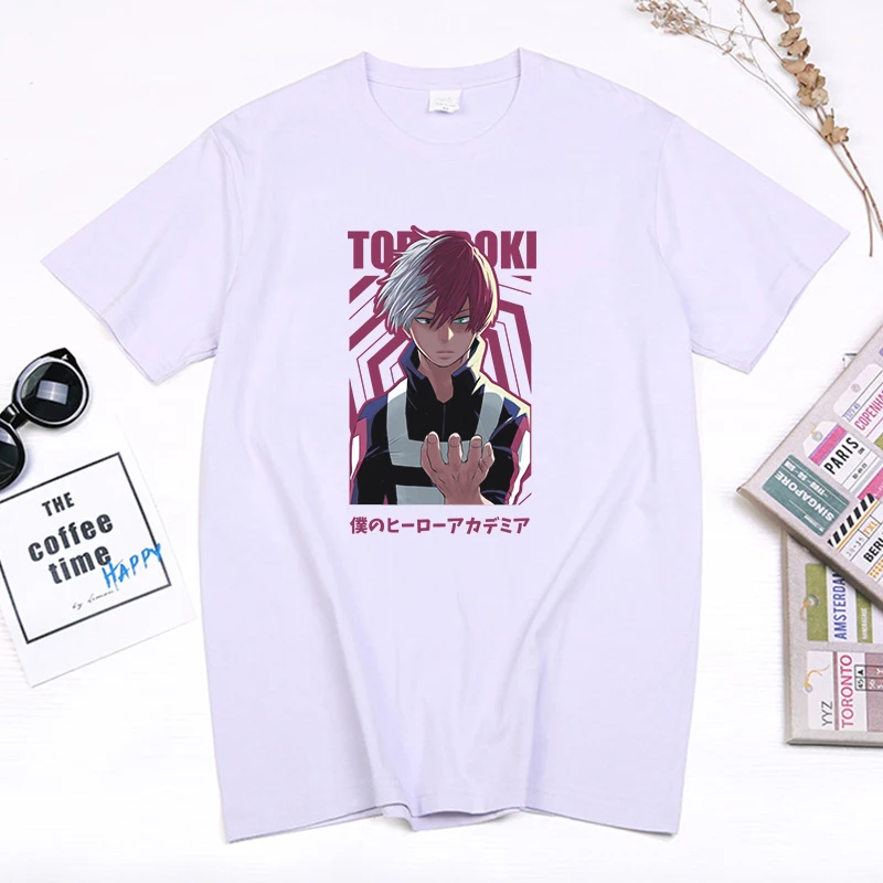 

Anime Clothes My Hero Academia T Shirt Kawaii Midoriya Izuku Man Women Tops Todoroki Shoto Graphic Tee Summer Cotton Camisetas