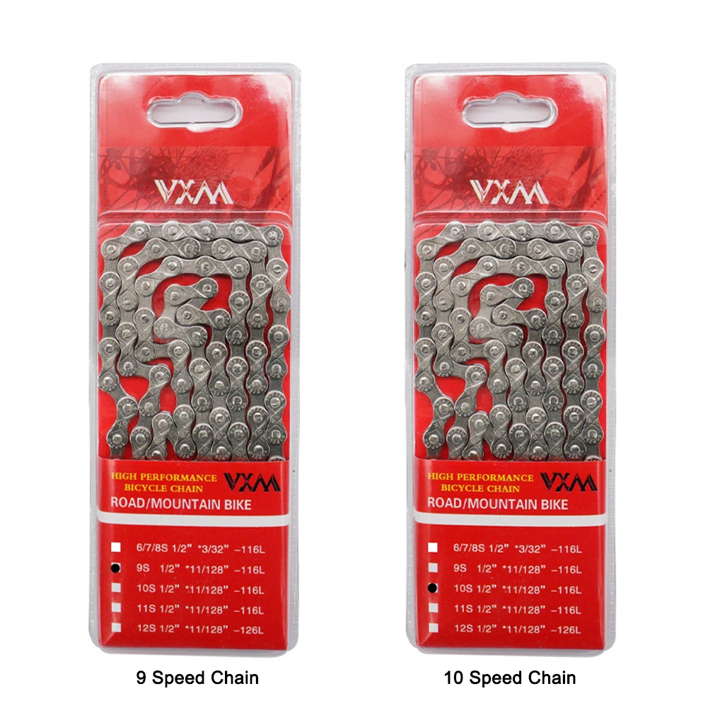 

Bicycle Chain 9 10 Speed Steel 116 Links MTB Mountain Bike Chains Accessories Link Bike Tool Measure Chain Hook Cycling
