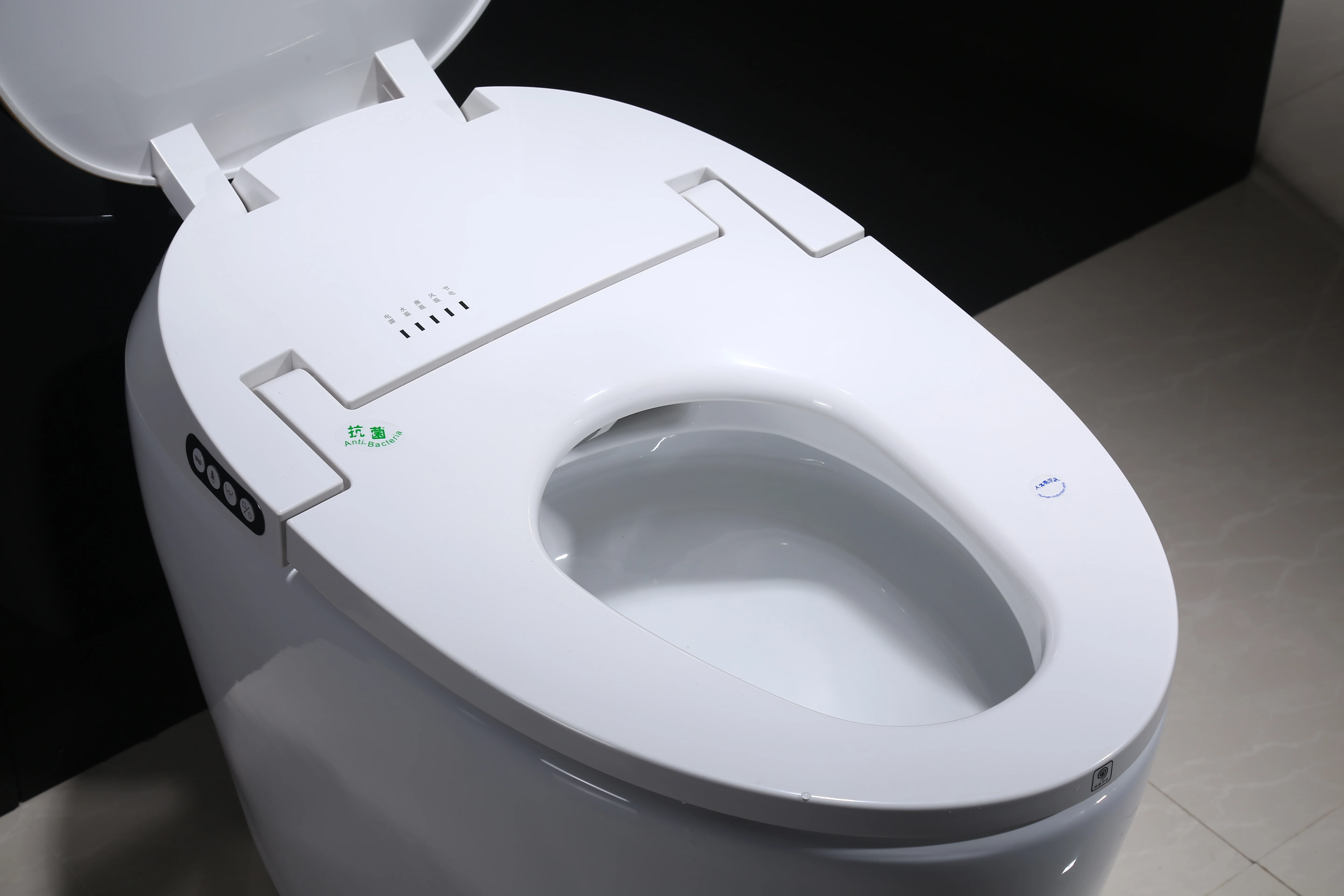 

Luxury S-trap Intelligent WC Elongated Remote Controlled Smart Bidet Toilet 220V TM2500G