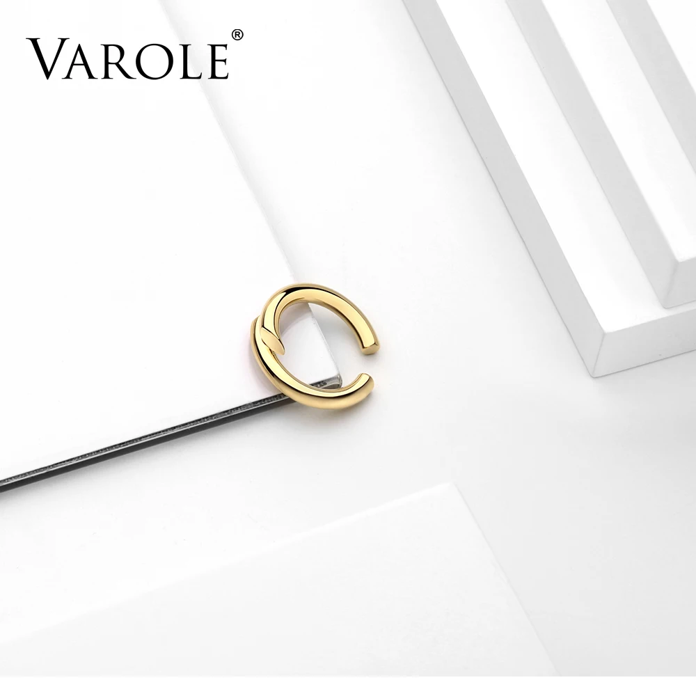 VAROLE простые Sesign Стиль кольца для женщин 100% медь золото Цвет кольцо ювелирные Bague