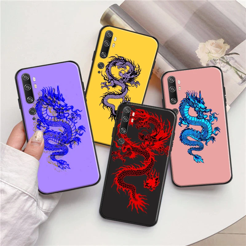 

Unique Aesthetic Design Dragon Phone Case For Xiaomi CC9 CC9e 10S 10 Pro Lite 11 11 Lite Pro Ultra Soft Bumper Back Cover