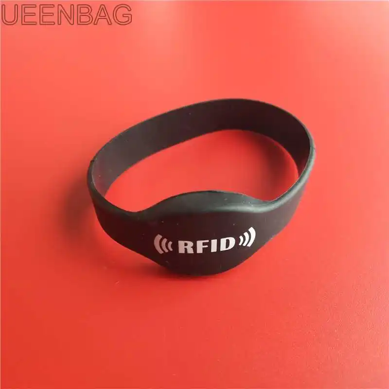 1 шт. 125 кГц T5577 записываемый силиконовый гелевый браслет RFID браслет Бесконтактный контроль доступа ID карта 65 мм эпоксидная Водонепроницаемая бирка - Цвет: Black