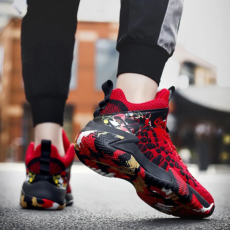 High quality Weaving Training Basketball Shoes Men Anti-slip Rubber Sole Sports Man Sneakers Fashion Outdoor Streetball Shoes