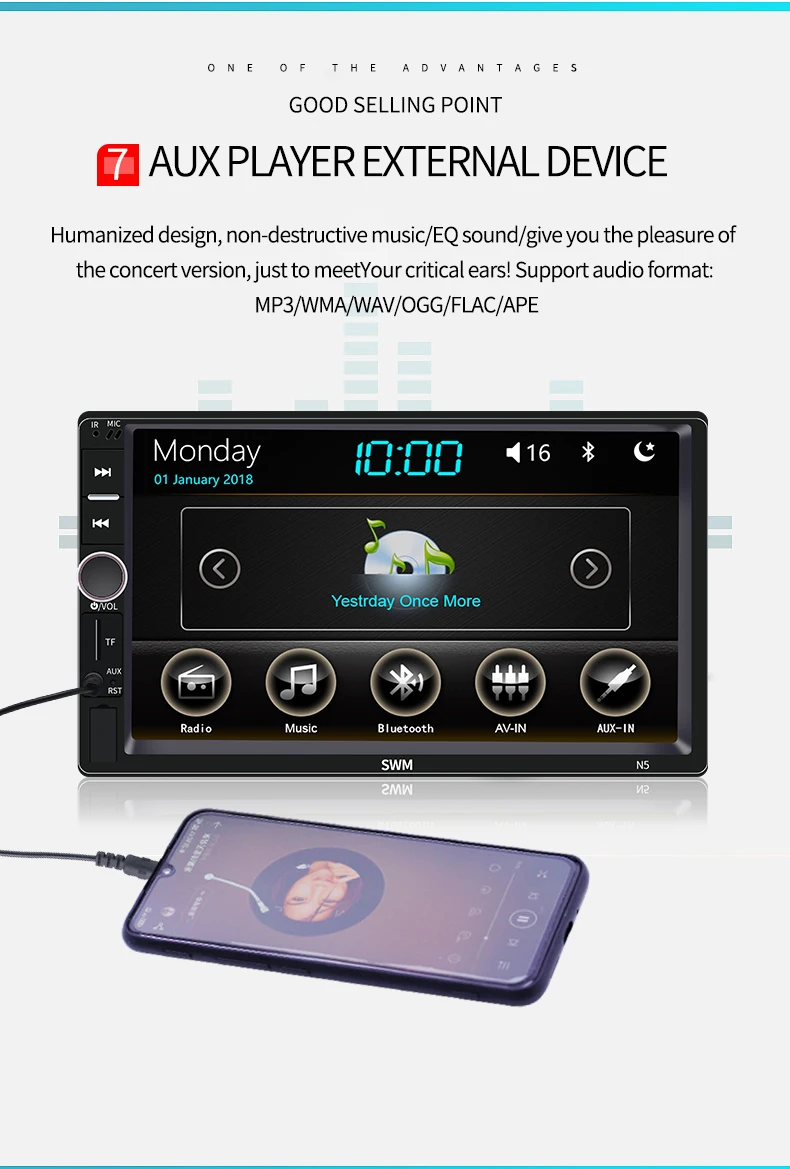 360° Reversing Image Radio Carplay 2 Din Radio Coche Autoradio Bluetooth Mirror Link 2din Car Stereo Audio Radios USB FM AUX TF
