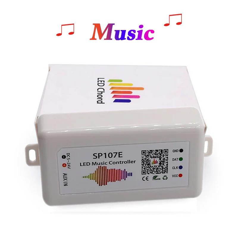 Sp107 музыкальный Bluetooth светодиодный контроллер полноцветный RGB SPI управление через
