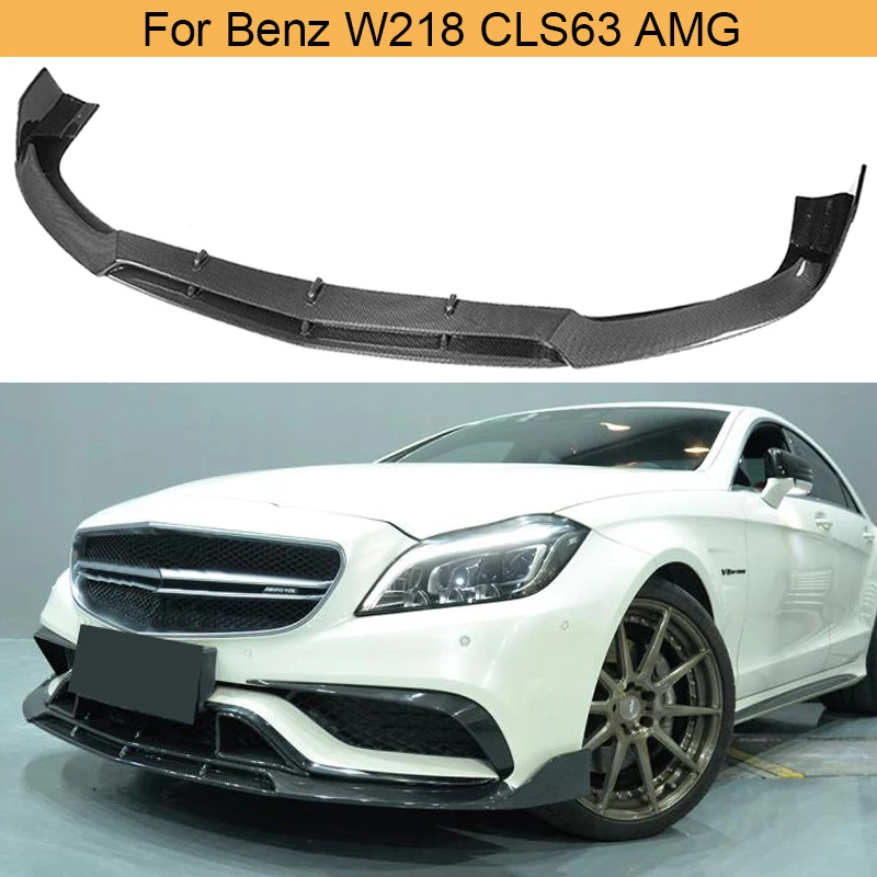 Автомобильный передний бампер из углеродного волокна спойлер для Mercedes Benz CLS Class