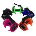 2 шт., Детские разноцветные ролики-коньки со светодиодной подсветкой