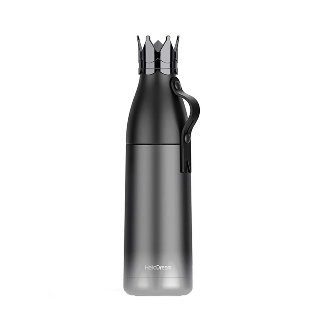 Portable warmth Crown Water Bottle Outdoor Mug Cup Travel Bottles Vacuum Cup Child School Therm Home and Garden Tool Supplies