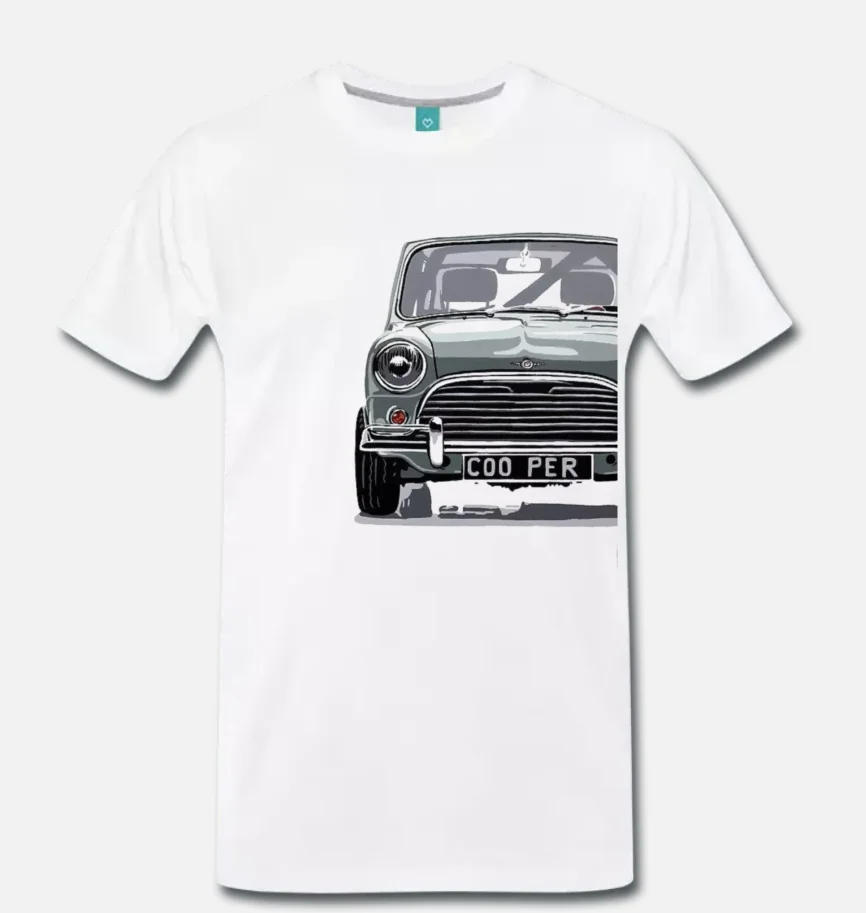 Футболка MEME MINI COOPER MINOR AUTO D'EPOCA VINTAGE 4 S M L XL 2XL 3XL| |