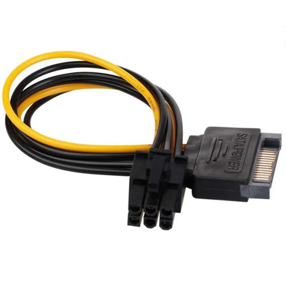 

8-inch Express Adapter For Video Card 15-pin SATA PCIe Cable Express And Adapter PCI-E Supply PCI Power Sata Cable 6-pin M7A6