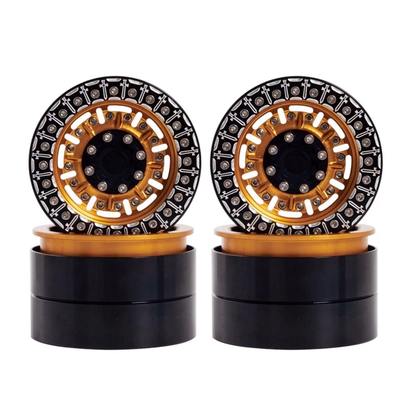 

4Pcs Metal 2.2 Beadlock Wheel Rims Hub 160G for 1/10 RC Crawler Car Axial SCX10 RR10 Wraith Traxxas TRX4 Upgrade Parts