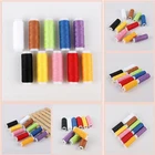 Полиэстеровые швейные нитки 10 цветов 160 ярдов конусные швейные нитки для вышивки швейной машины Лоскутные нитки для рукоделия