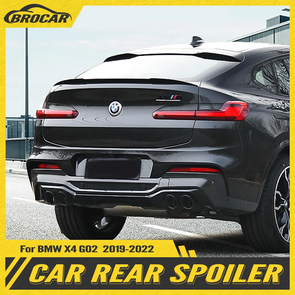 Спойлер для заднего багажника BMW X4 G02 2019 2020 2021 2022 черный спойлер из АБС-материала