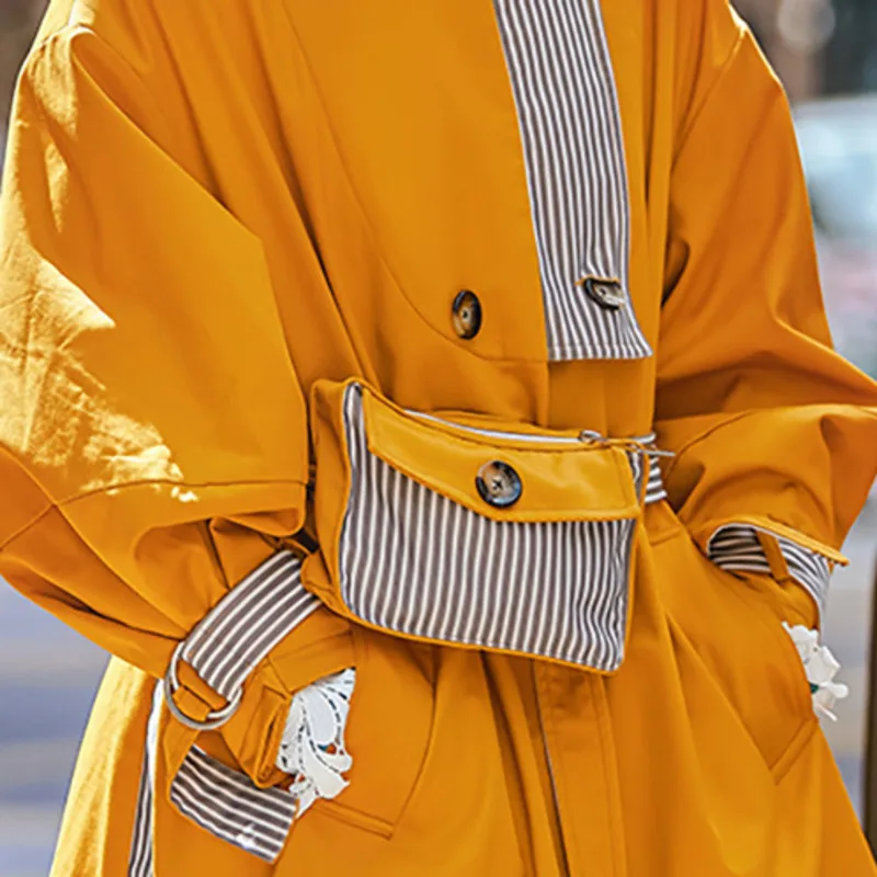 LANMREM 2020 Новая модная универсальная полосатая Сумка контрастного цвета на молнии