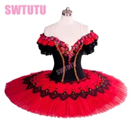 red don quijote ballet tutu women flower fairy red classical ballet tutu for performance or competiton bt8957