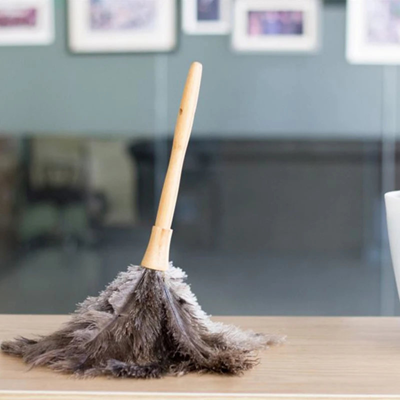 Антистатические натуральные страусиные перья мех Пыльник Чистящая Щетка