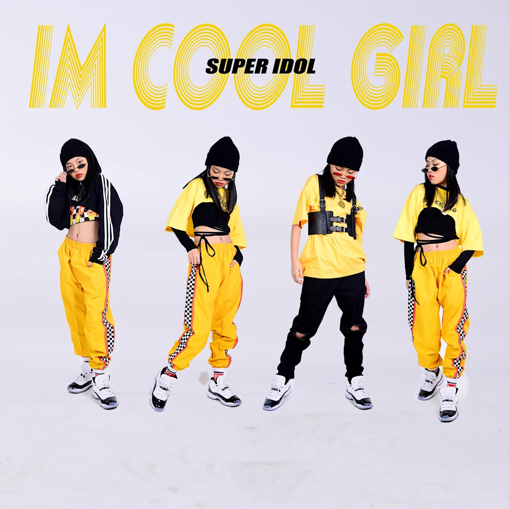 Одежда в стиле хип-хоп для мальчиков и девочек Детские костюмы джазовых танцев