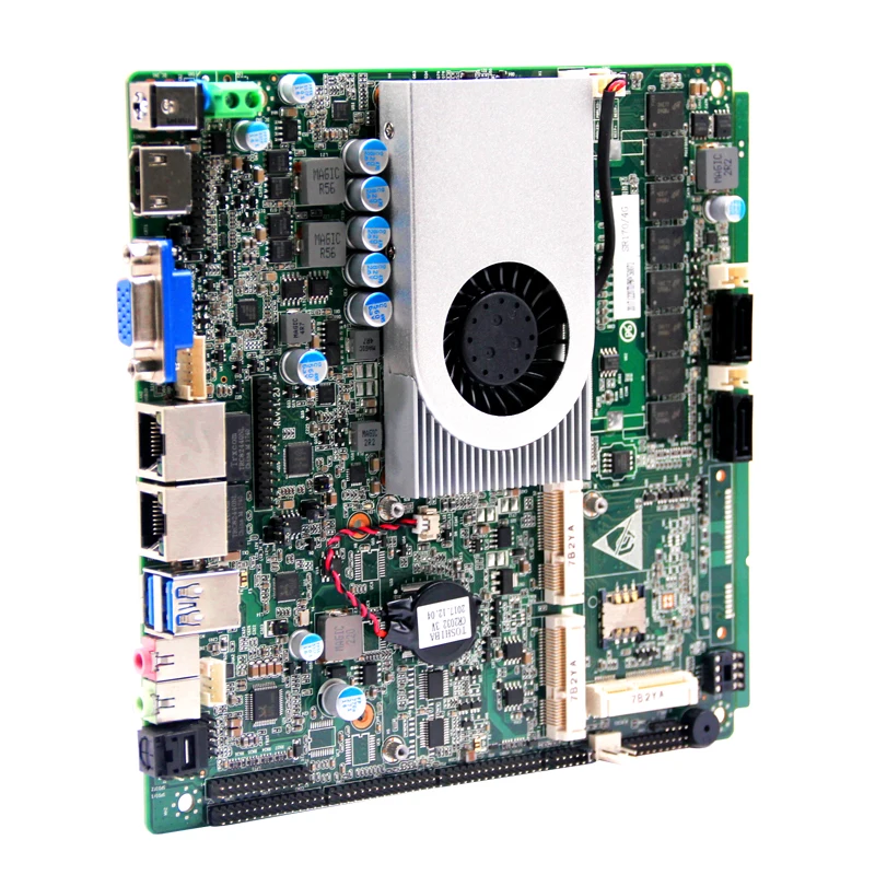 I3 5010 ЦП mini itx материнские платы с сенсорным экраном на борту 4 Гб + ОЗУ 128 SSD 6 * COM 2