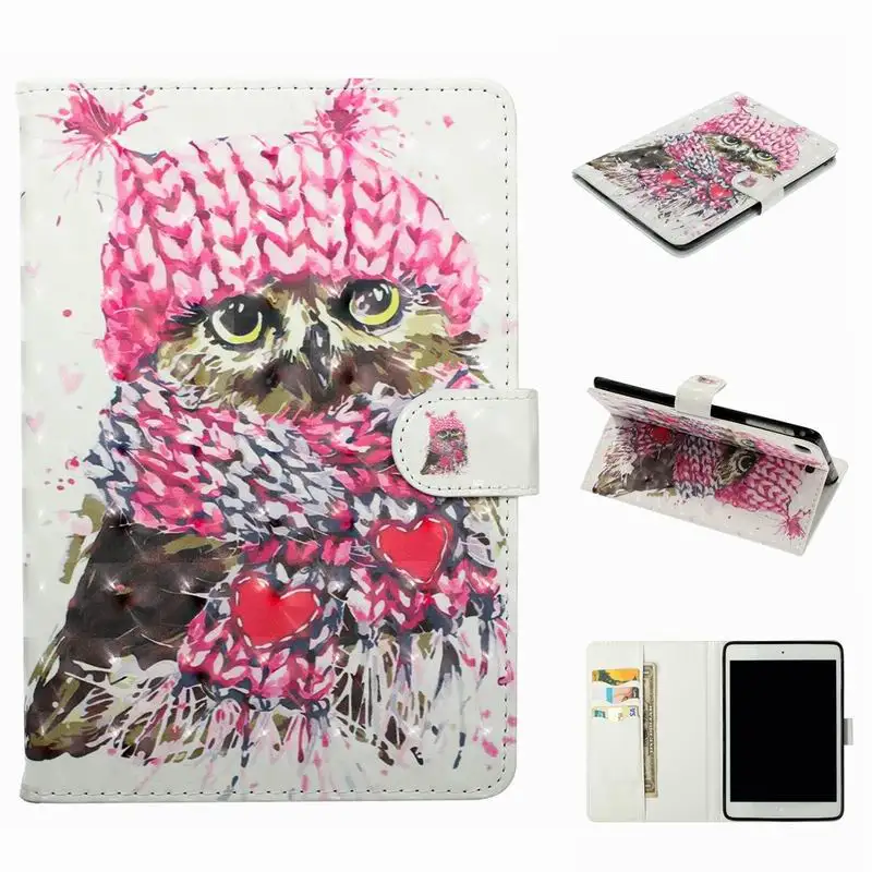 Модный чехол кошелек с рисунком флип для iPad Mini 1 2 3 4 5 ультратонкий умный iPadmini