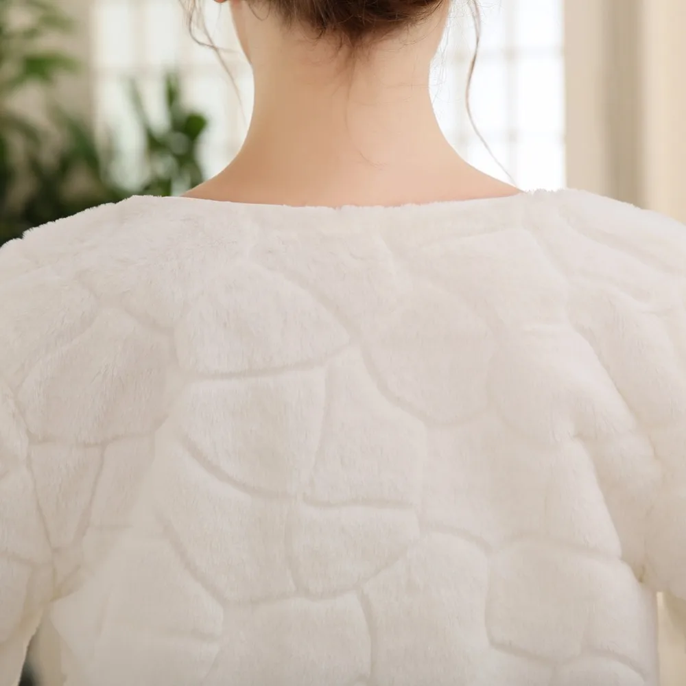 2019 горячая Распродажа в наличии слоновая кость красный мех свадебные