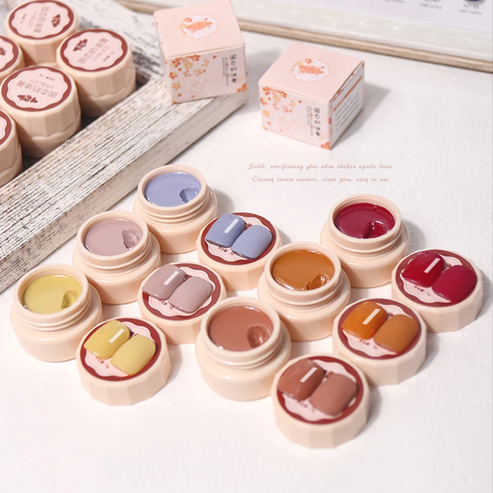 

5g/bottle Solid Pure Colors Paint Gel Nail Art Designs Hot Sale Soak Off UV LED Ink Color Varnish Nail Polish Lacquer Profession