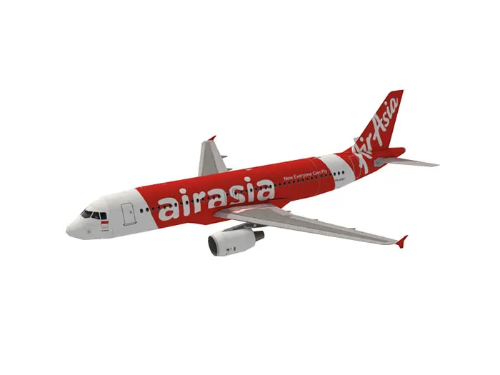 1:72 1:100 Аэробус A320-200 самолет Air Asia гражданского самолета 3D Бумажная модель детские