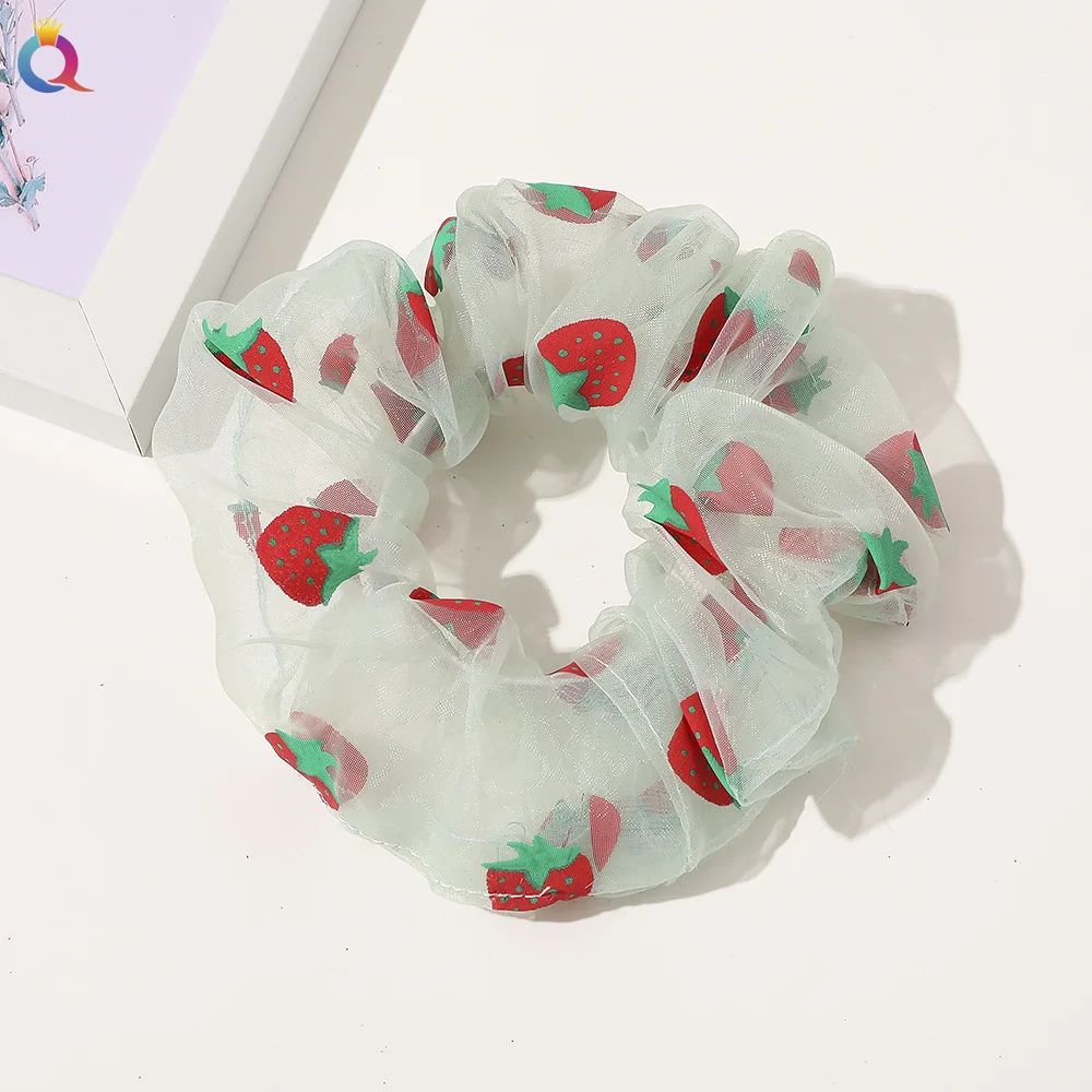 Резинки для волос женские эластичные кружевные милая сетчатая резинка с принтом