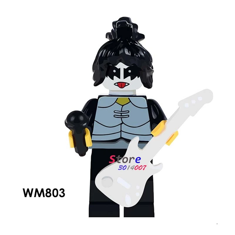 WM803 Один House Of paper популярный ди-джей queen лидер Певица Рок-Группы "Kiss", строительные блоки, игрушки для детей - Цвет: WM803