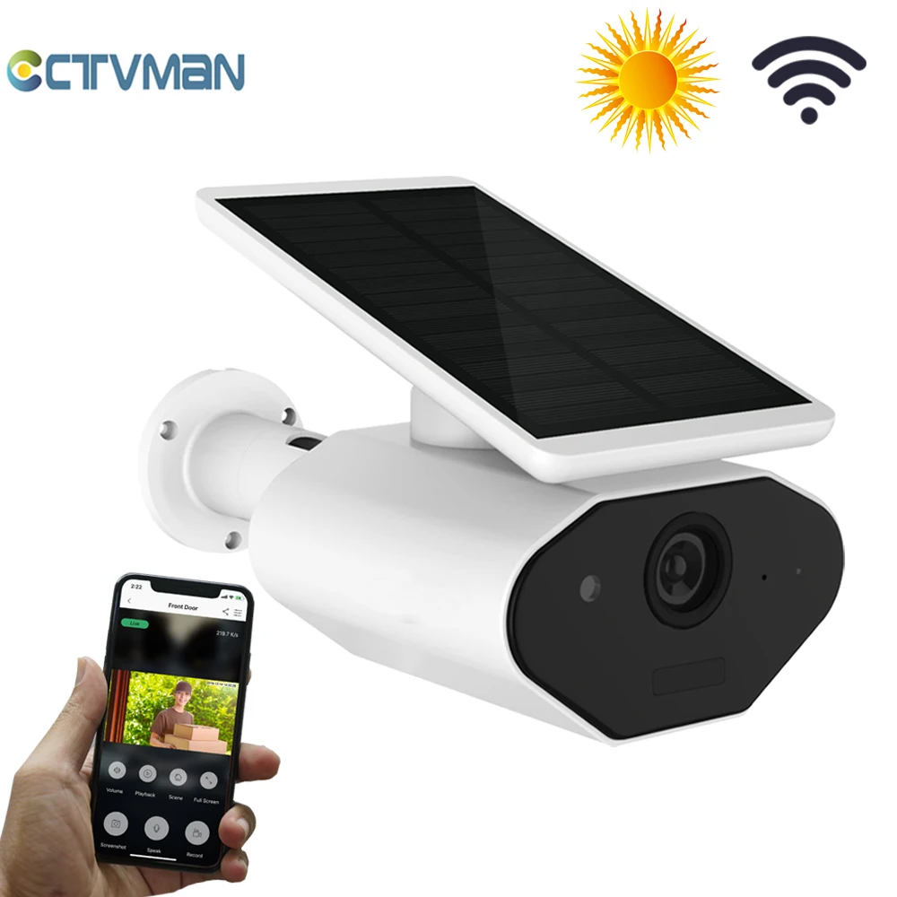 CTVMAN 1080P Солнечная камера wifi CCTV наружная безопасности 2MP видеонаблюдения