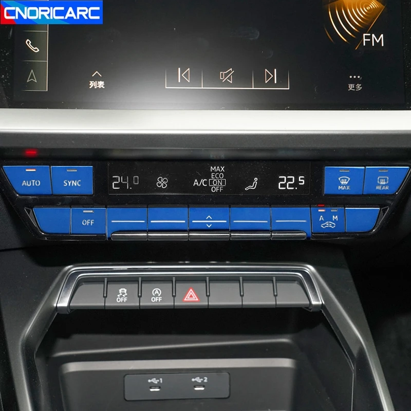 

Car Console Air Conditioning Buttons Decoration Cover Trim For Audi A3 2021 Air Vent Button Stickers Interior Accessories