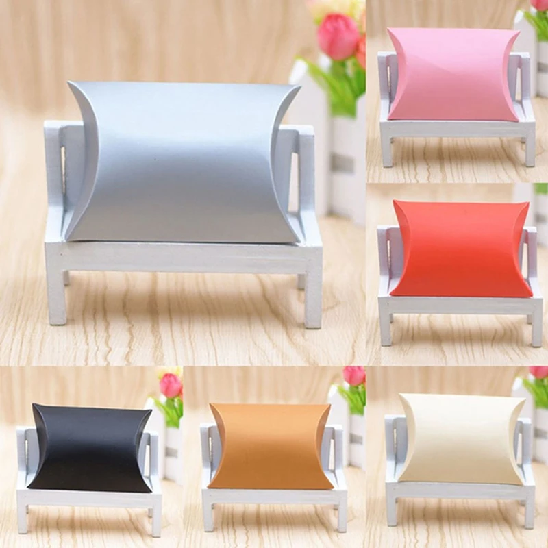 

50 шт./лот коробка для конфет, подушка, упаковочные коробки, сумки для конфет, Рождественская коробка, товары для свадьвечерние, Рождества, оп...