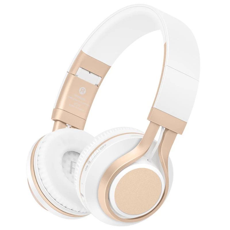 Розовые золотые беспроводные Bluetooth-наушники Гарнитура Стереонаушники Наушники с