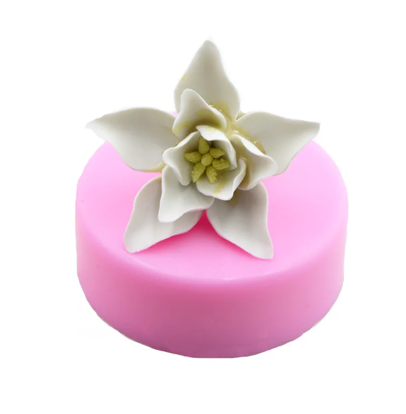 Орхидея среднего размера 3D цветок помадка фотоформа инструмент для украшения