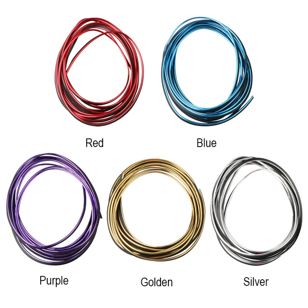 

5M 10M Long Glue-Free Embedded Car Decoration Strips Moulding Trim Dashboard Door Edge Protector Accessories Auto Parts