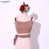 yoga dance art versatile soft and comfortable vest halter top cotton loose short blouse female au55