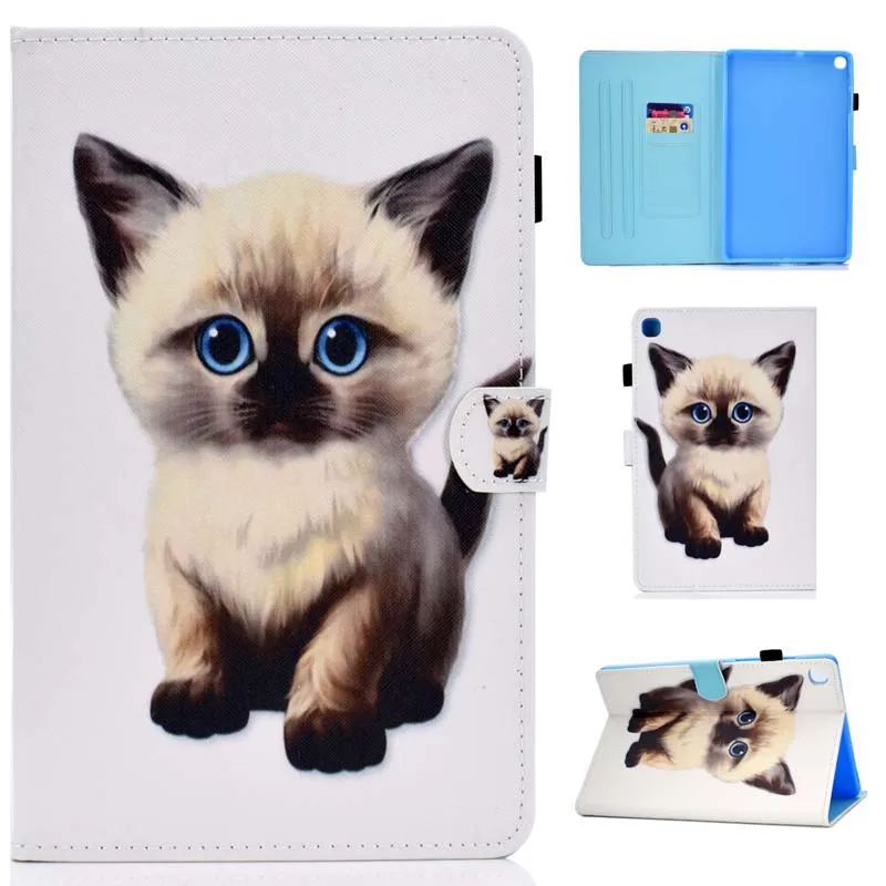 case Кожаный чехол с откидной крышкой и подставкой, Магнитный чехол для samsung Galaxy Tab S5e 10,5 T720 T725 SM-T720 SM-T725 - Цвет: case