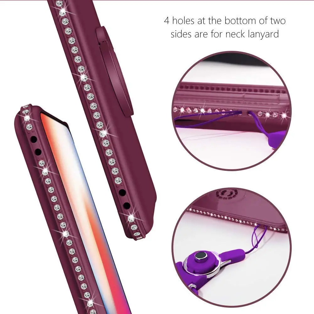 Алмазный чехол для samsung Galaxy A7 A8 A6 плюс 2018 A5 A3 2017 Крышка J8 J6 J4 J3 J7 J5 Prime Pro кольцо -